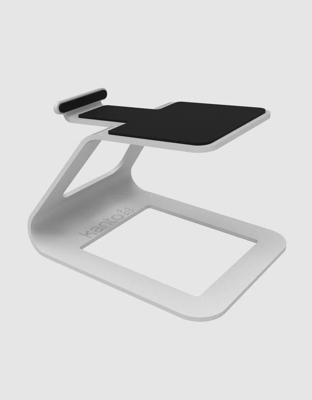 iWorld - Kanto SE2W Elevated Desktop Speaker Stands for Small Speakers - Pair, White