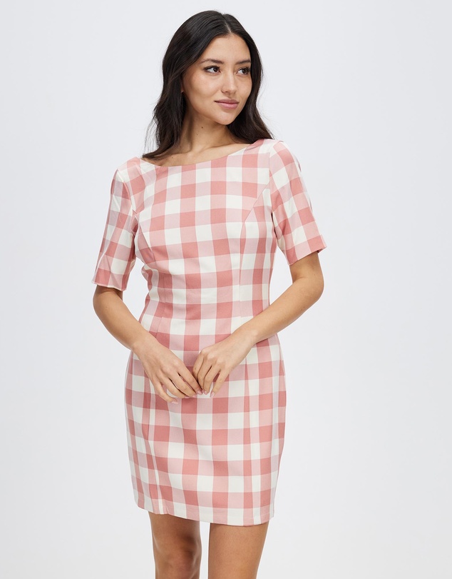 Honey and Beau - Barbie Pink Low Back Dress