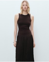 M.N.G - Parrot Combined-Fabric Long Dress