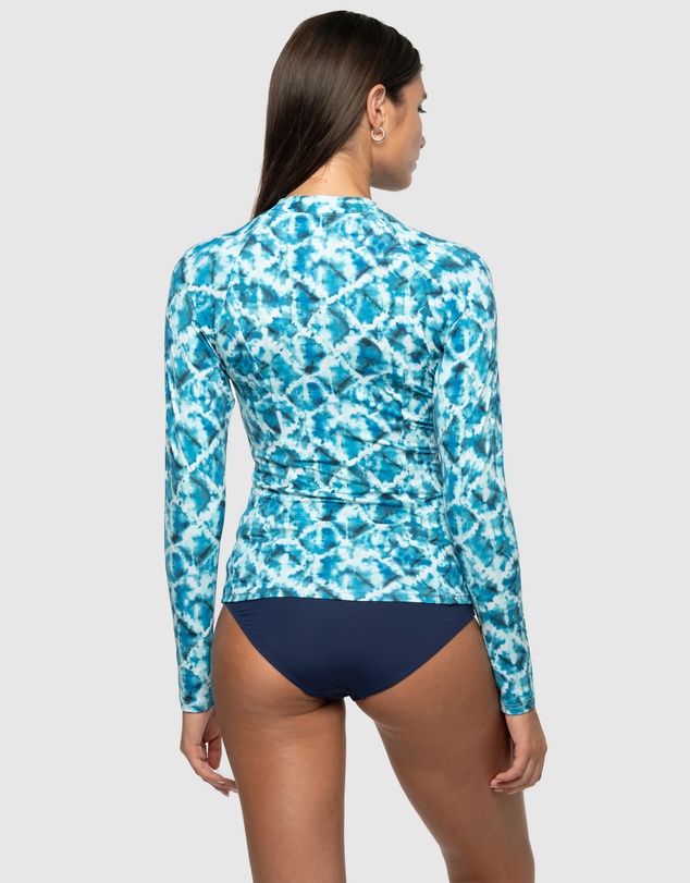 Nip Tuck Swim - Celestial Waters Yolanda Longsleeve Full Zip Sun Top