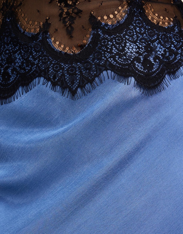 Third Form - Visions Lace Trim LS Maxi Dress