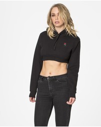 DVNT - Autumn Rose Crop Hoodie