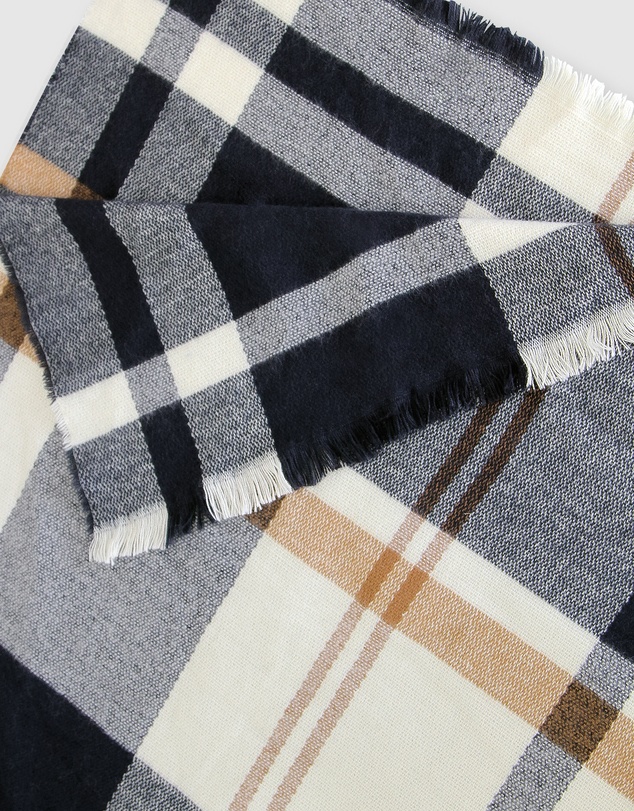 Belle & Bloom - Staten Island Plaid Scarf - Navy