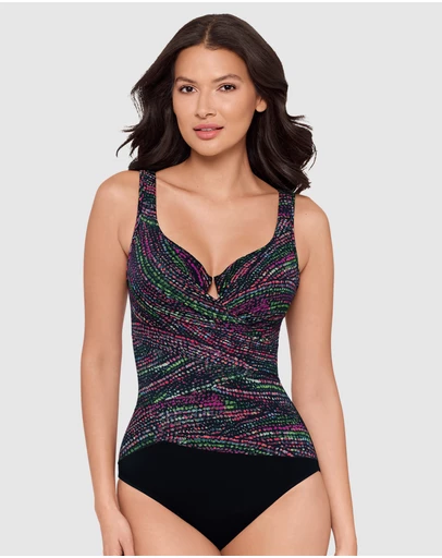 Miraclesuit Swimwear  - Light Show Layered Escape Underwired One Piece Shaping Swimsuit
