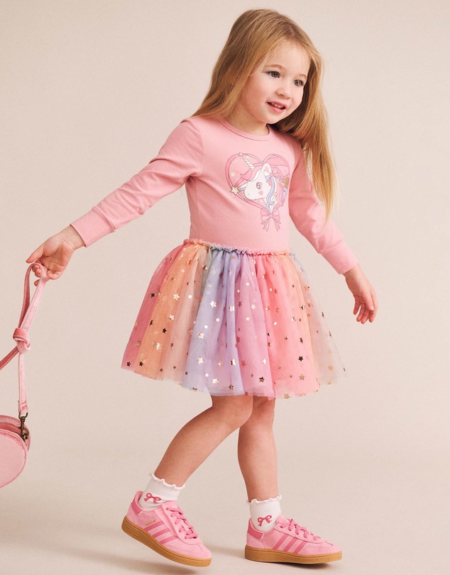 Huxbaby - Whimsical Unicorn Tulle Ballet Dress - Babies-Kids
