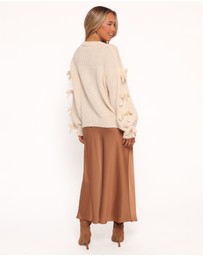 Petal & Pup - Lover Tie Sleeve Knit Sweater - Ivory
