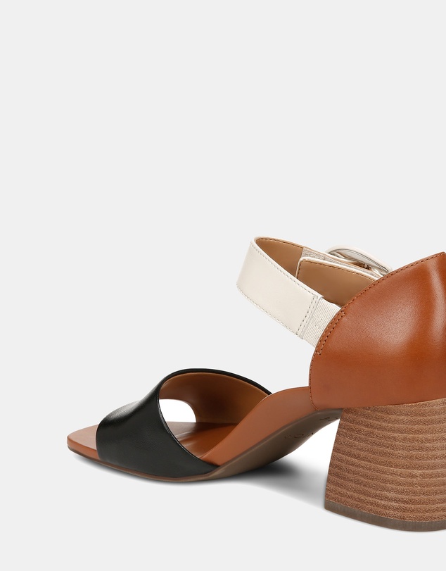 Vionic - Chardonnay Heeled Sandal - Tan/Black/Cream