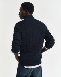 Gant - Cotton Cable Half-Zip Knit