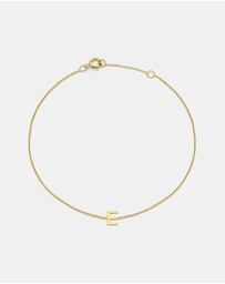 Zoe Olivia - 9K Gold Initial E Bracelet