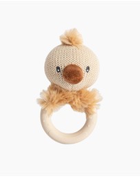 Living Textiles - Ring Rattle - Emu