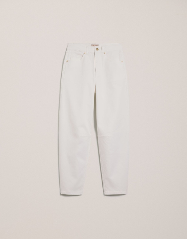 Trenery - Australian Cotton Blend Tapered Leg Jean in White