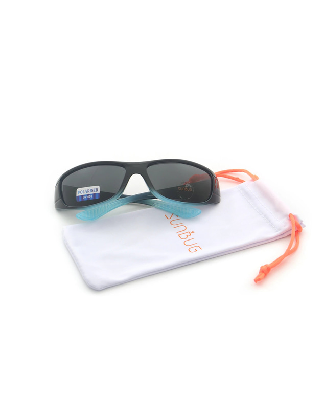 Sunbug - Frosted Blue Wraps Polarised Sunglasses