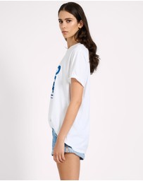 ONE TEASPOON - Blue Jean Baby Boyfriend Tee - White