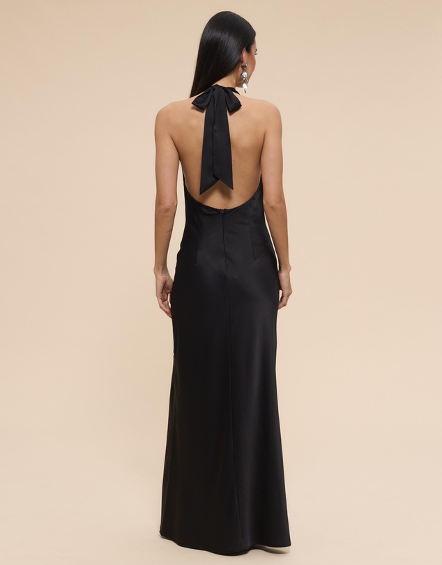CHANCERY - Tanisha High Neck Cowl Maxi Dress