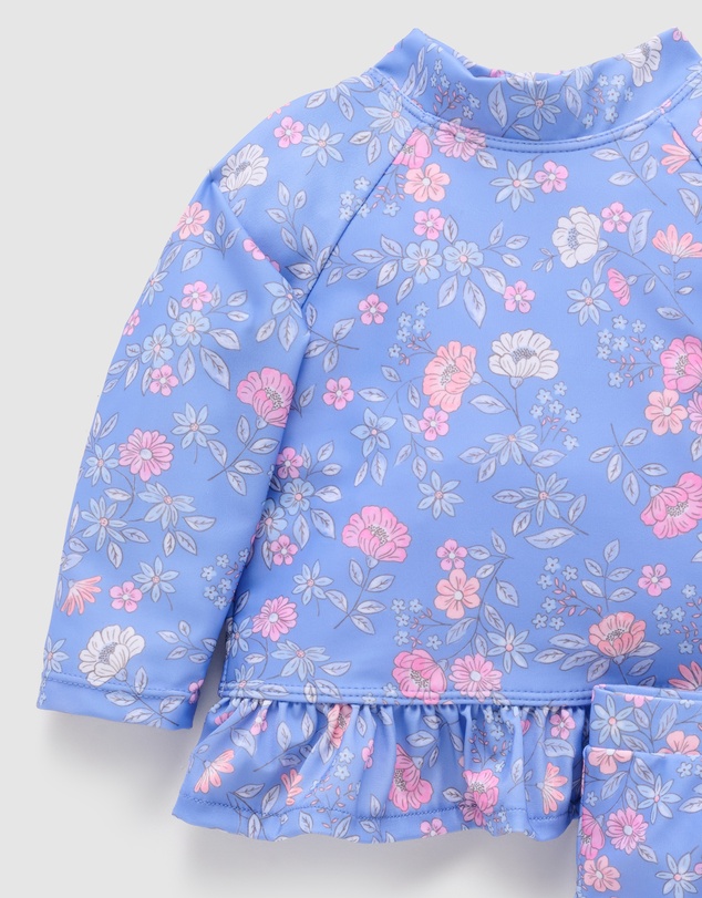 Purebaby - Printed Long Sleeve Rashie Set- Kids-Babies