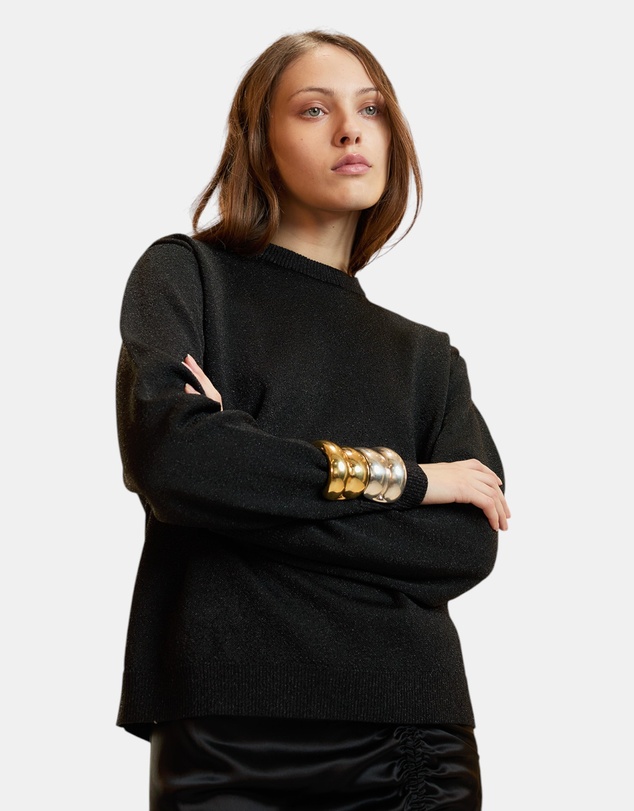 Cynthia Rowley - Metallic Knit Crewneck
