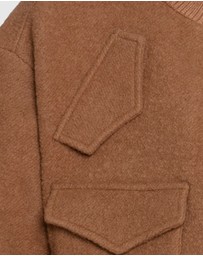 Belle & Bloom - Crystal Skies Cropped Wool Rib Jacket