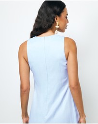 Revibe - Repaired AERE Soma U-Neckline Midi Dress - AU 14