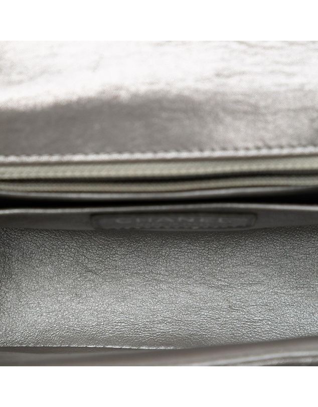 Pre-Loved by Azura Reborn - Pre-Loved Mini Square Classic Chevron Iridescent Calfskin Single Flap
