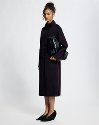 Lover - Gilda Wool Funnel Neck Car Coat