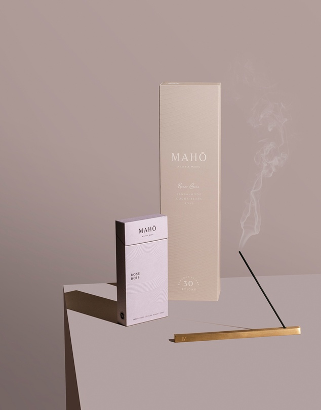 MAHO Sensory - Rose Bois Incense Sticks and Burner Kit