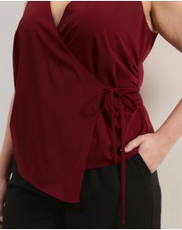 Atmos&Here Curvy - Ellie Wrap Waist Vest Top