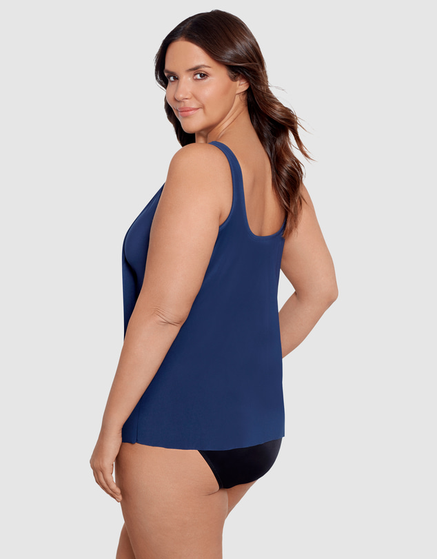Miraclesuit Swimwear  - Illusionists Ursula High Neck Underwired Plus Size Tankini Top
