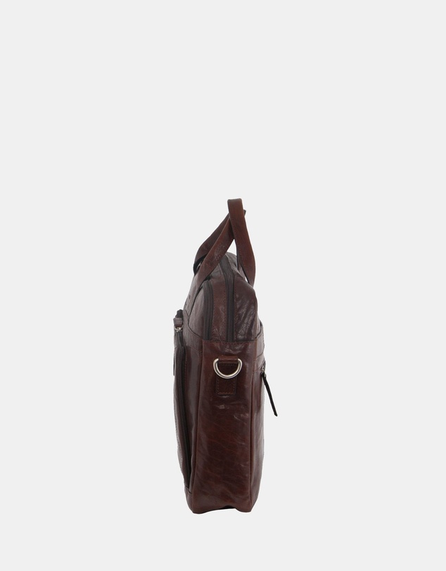 Pierre Cardin - Pierre Cardin Rustic Leather Computer/Business Bag