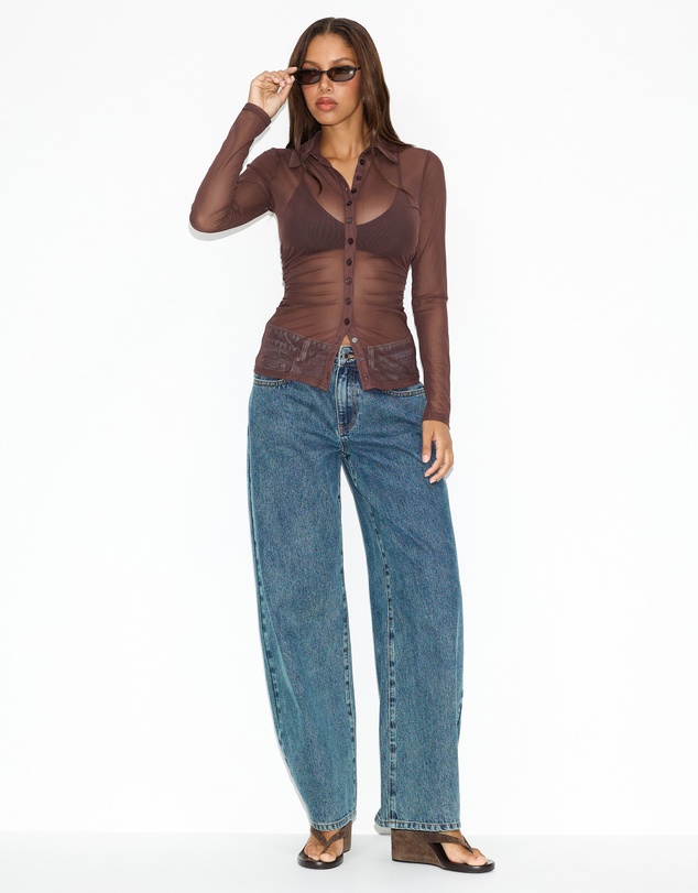 Dazie - Elara Mesh Shirt