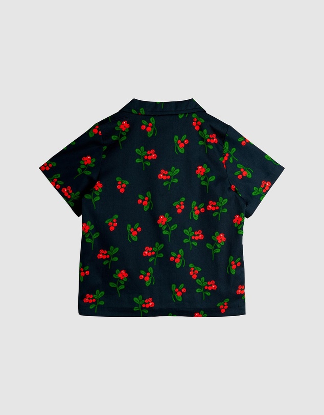 Mini Rodini - Lingonberries AOP Woven SS Shirt - Babies-Kids