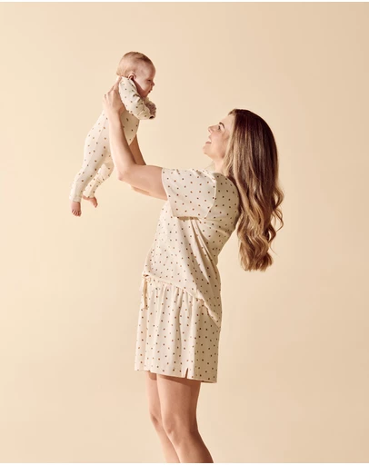 Wilson & Frenchy - Little Lady Bugs Organic Zipsuit With Feet - Babies