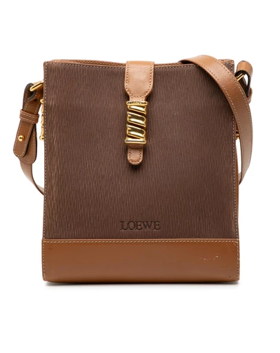 Loewe - Pre-Loved Leather Velasquez Twist Shoulder Bag