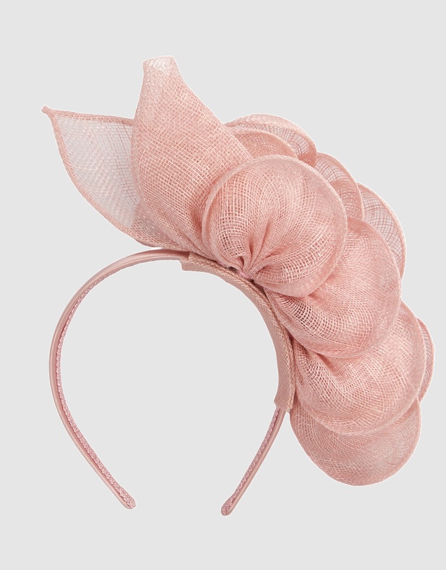 Max Alexander - Blush Flower Sinamay Fascinator Headband