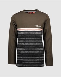 TYGO&vito - Organic Long Sleeve Contrast Text Tee - Kids-Teens