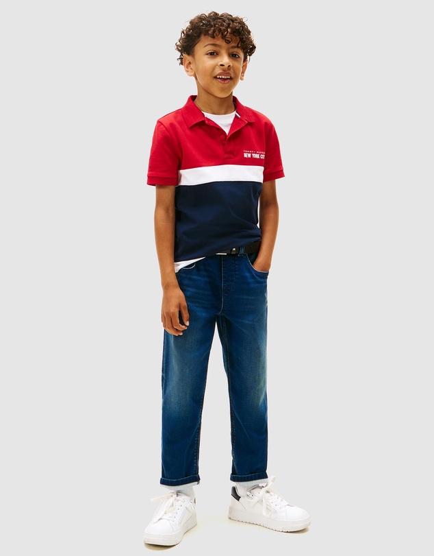 Tommy Hilfiger - Regular Fit Colour-Blocked Pique Polo Shirt - Kids