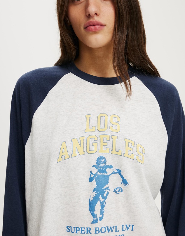 Cotton On - The Lcn Raglan Ls Graphic Tee