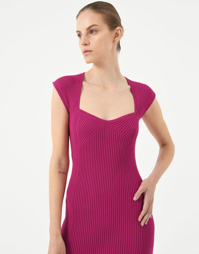 Forcast - Mara Heart Neck Knit Dress