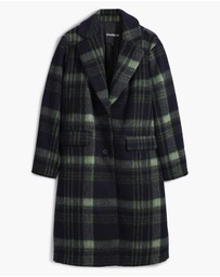 Desigual - Long Checkered Coat