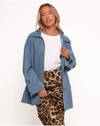 Petal & Pup - Novan Oversized Shacket - Denim