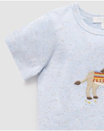 Purebaby - Linen Blend Short and Tee Set -Kids-Babies