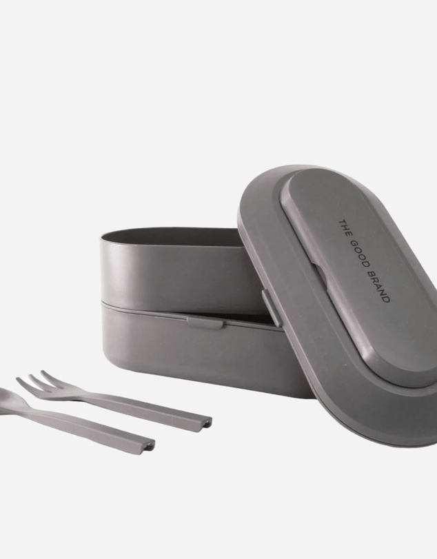 The Good BRAND - Dual Layer Bento Box with Fork & Spoon