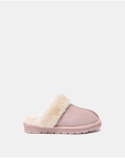 EVERAU - EverAU Ugg Muffin Slipper Suede Cow Suede Upper House Shoes