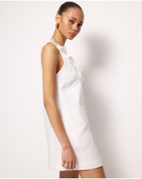 AERE - Elowen Linen Ruffle Mini Dress