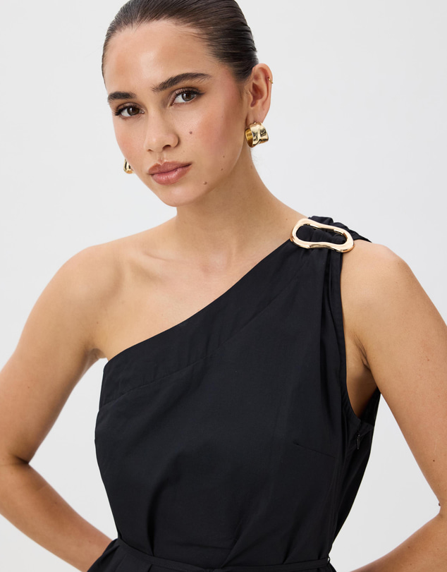 Tussah - Fleur One Shoulder Tie Detail Midi Dress