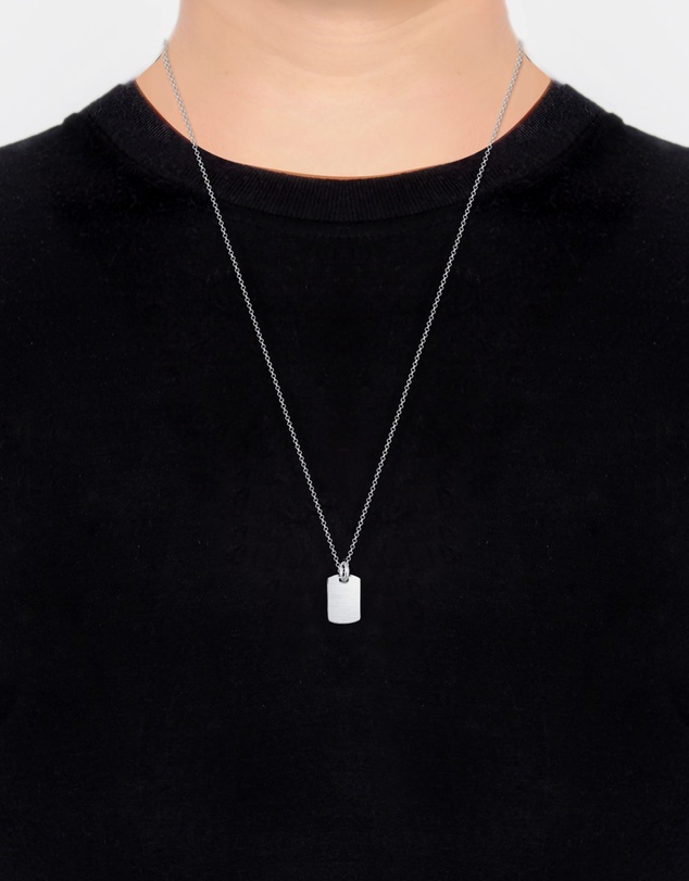 Kuzzoi - ICONIC EXCLUSIVE - Tag Pendant Necklace in 925 Sterling Silver