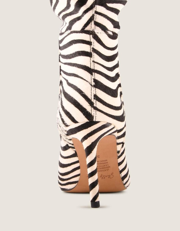 Shelly Shen - Marlow Heel Long Boots Zebra