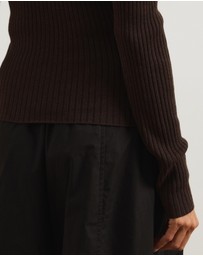 Atmos&Here - Annie Wool Blend Turtleneck Knit Top