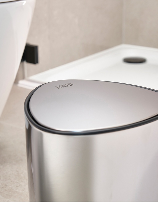 Joseph Joseph - EasyStore™ Luxe Stainless Steel 5L Pedal Bin with Liner Storage