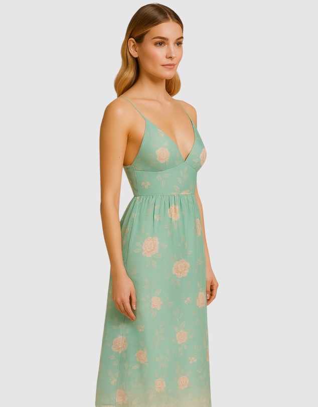 Romance by Honey and Beau - Lou V Neck Midi Dress