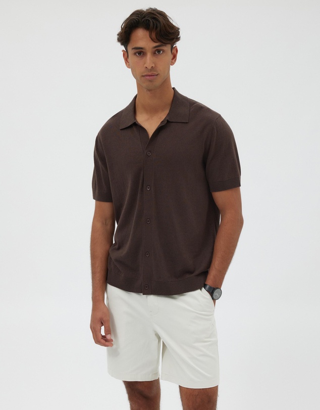 AERE - Linen Blend Knit Shirt